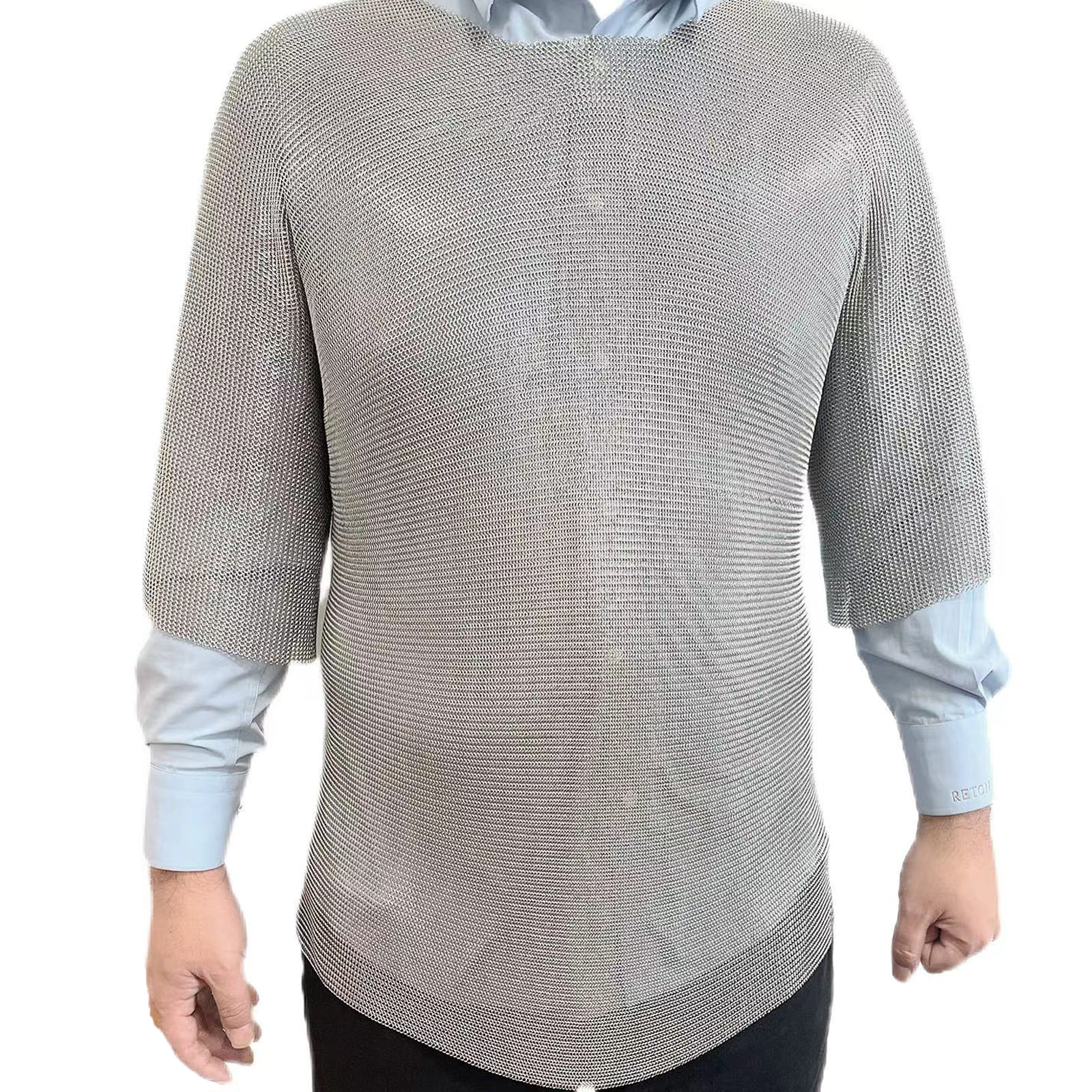 Chainmail Shirt Stainless Steel Butted Half Sleeve Shirt Medieval Chain Mail Replica Armor x-chainmail