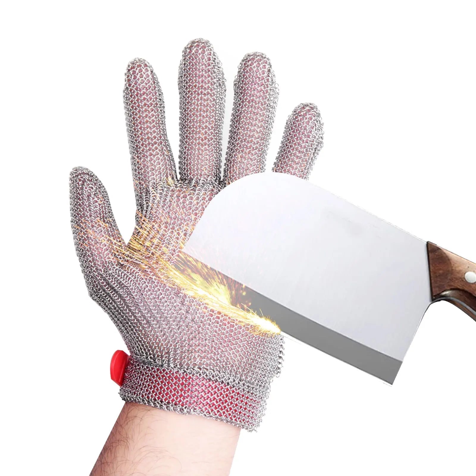 Five Finger Stainless Steel Glove Mesh Food Grade Cut Resisitant Gloves Oyster Shucking x-chainmail