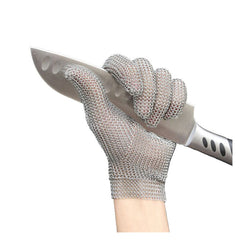 Chainmail Cut Resistant Gloves Butcher Stainless Chain Link Gloves Steel Wristband x-chainmail