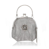 X-Chainmail Glam Chainmail Purse | Sparkling Silver Metal Mesh Evening Handbag