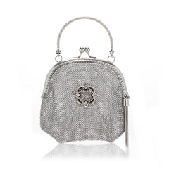 Glam Chainmail Purse – Sparkling Silver Metal Mesh Evening Handbag