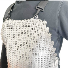 Aluminium Chainmail Cut Resistant Apron Adjustable Shoulder Strap x-chainmail