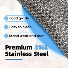 Chainmail Cut Resistant Gloves Butcher Stainless Chain Link Gloves Steel Wristband x-chainmail