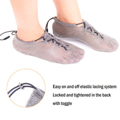 Chainmail Safety Shoes Stainless Steel Cut Resistant & Slip Resistant Footwear x-chainmail
