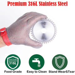 Chainmail Gloves for Butchers Cutting Meat Food Grade Stainless Steel Mesh x-chainmail