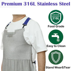 Chainmail Apron Anti-cutting Protective Apron Adjustable Strap x-chainmail