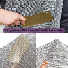 Chainmail Apron for Butcher Cut Resistant Food Grade Adjustable Strap x-chainmail