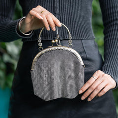 Fashion Chainmail Handbag – Stylish Metal Mesh Purse for Party & Daily Wear