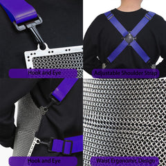 Chainmail Apron for Butcher Cut Resistant Food Grade Adjustable Strap x-chainmail