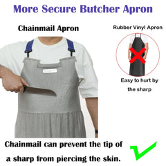 Chainmail Apron Anti-cutting Protective Apron Adjustable Strap x-chainmail