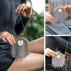 Chainmail Bag for Women – Stainless Steel Metal Mesh Evening Purse Handbag