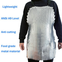 Aluminium Chainmail Cut Resistant Apron Adjustable Shoulder Strap x-chainmail