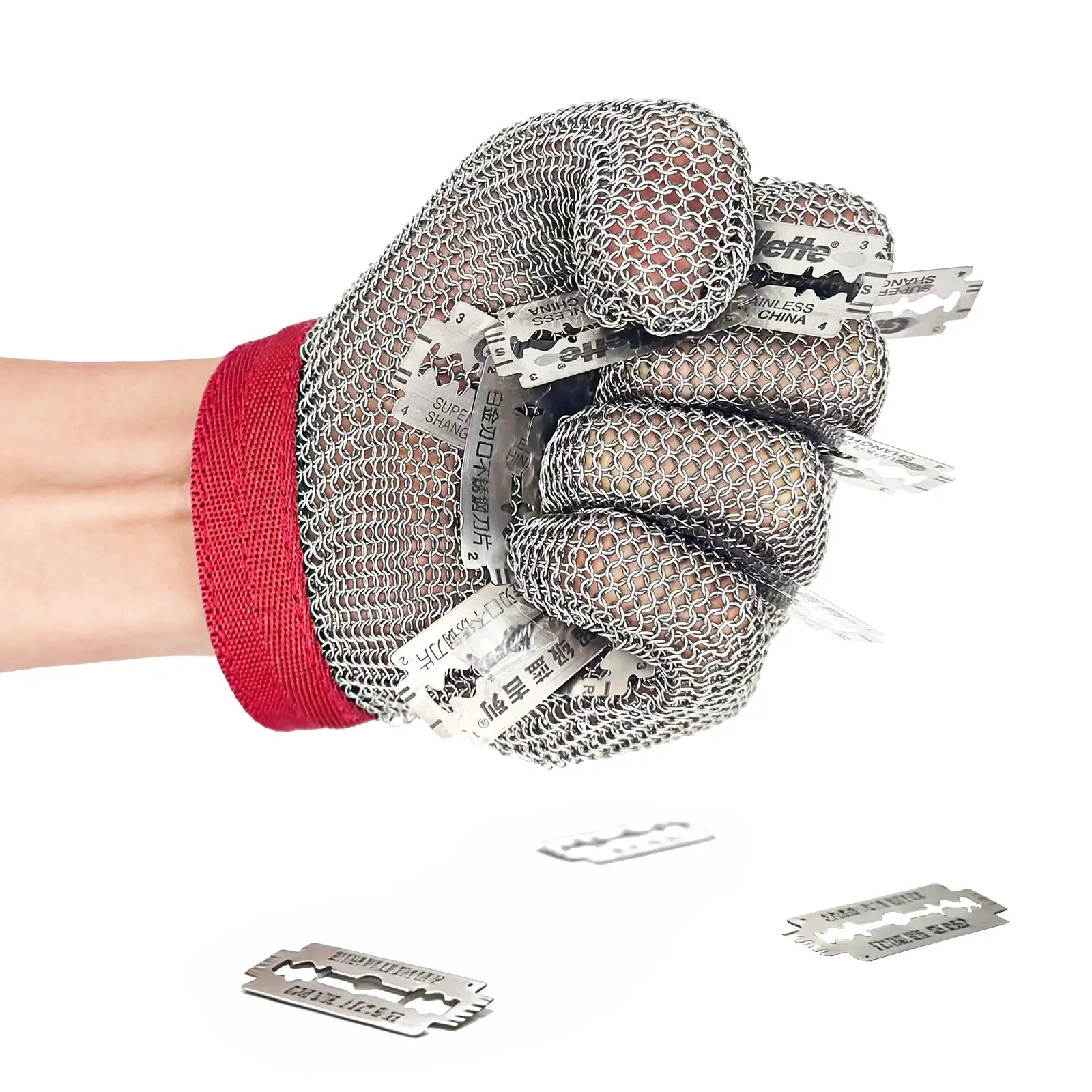 Chainmail Gloves for Butchers Cutting Meat Food Grade Stainless Steel Mesh x-chainmail