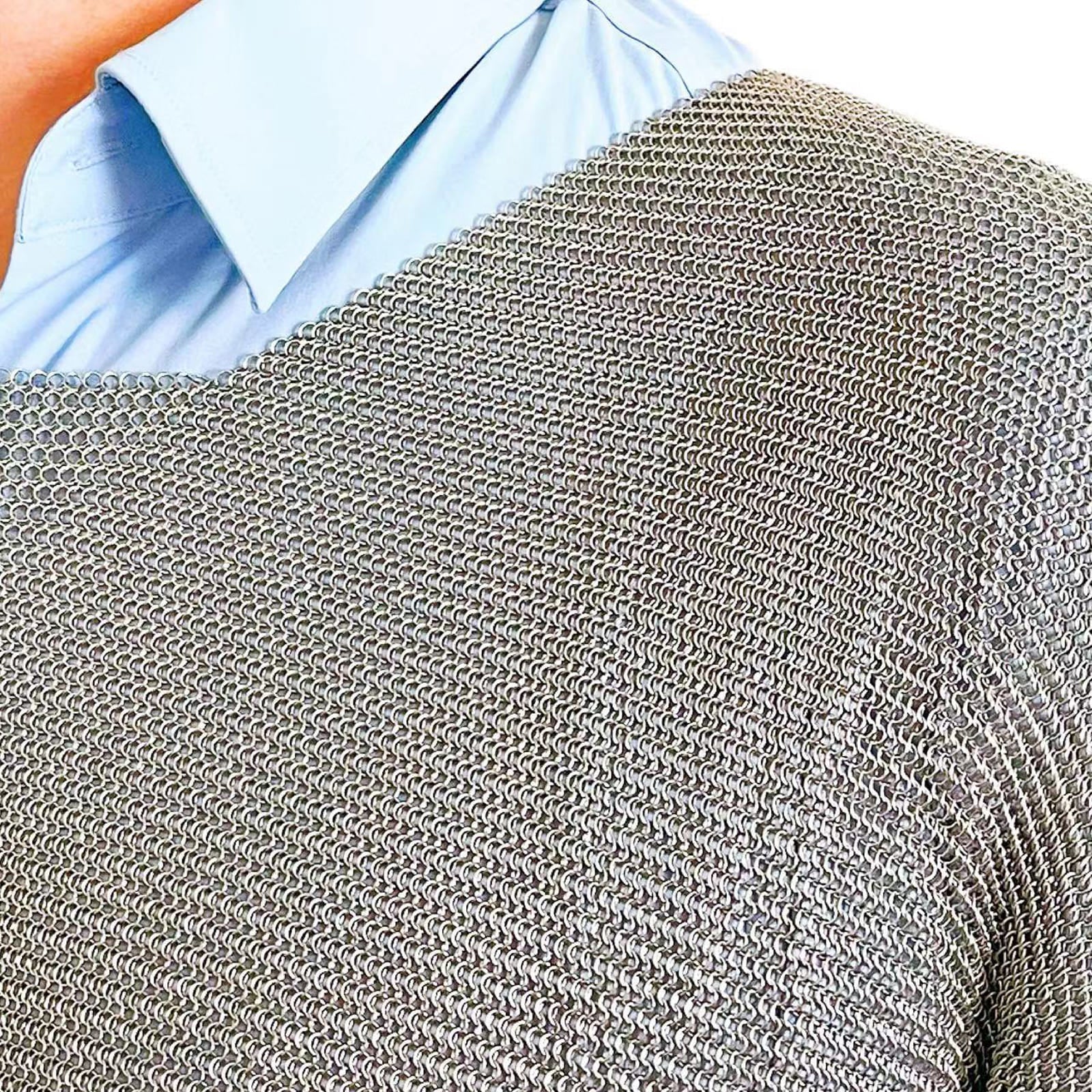 Chainmail Shirt Stainless Steel Butted Half Sleeve Shirt Medieval Chain Mail Replica Armor x-chainmail