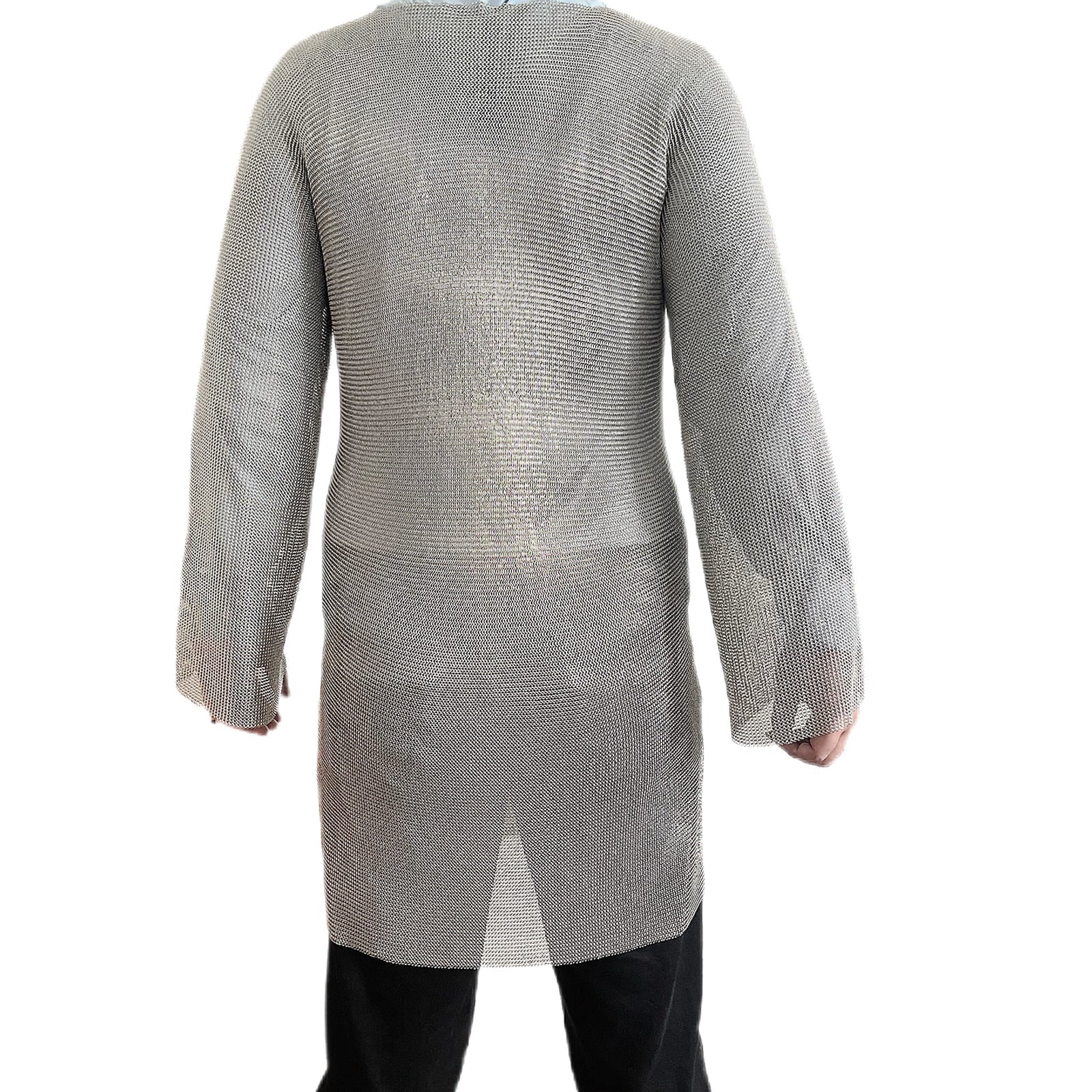 Chainmail full sleeve shirt tunic 10mm butted chain maille armor ring mesh long sleeve shirt medieval full upper body protection anti-stab anti-cut x-chainmail