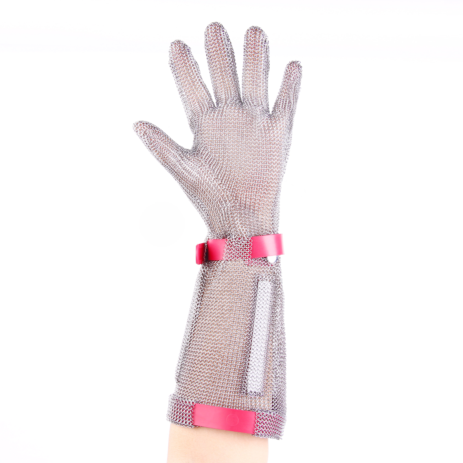 15cm Long Chainmail Glove Stainless Steel Mesh Gloves Highest Level Cut Resistant Gloves x-chainmail