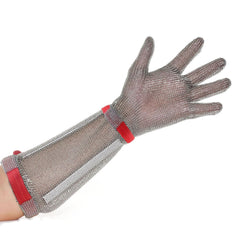 15CM Long Cut Resistant Stainless Steel Metal Mesh Chainmail Glove Butcher Glove x-chainmail