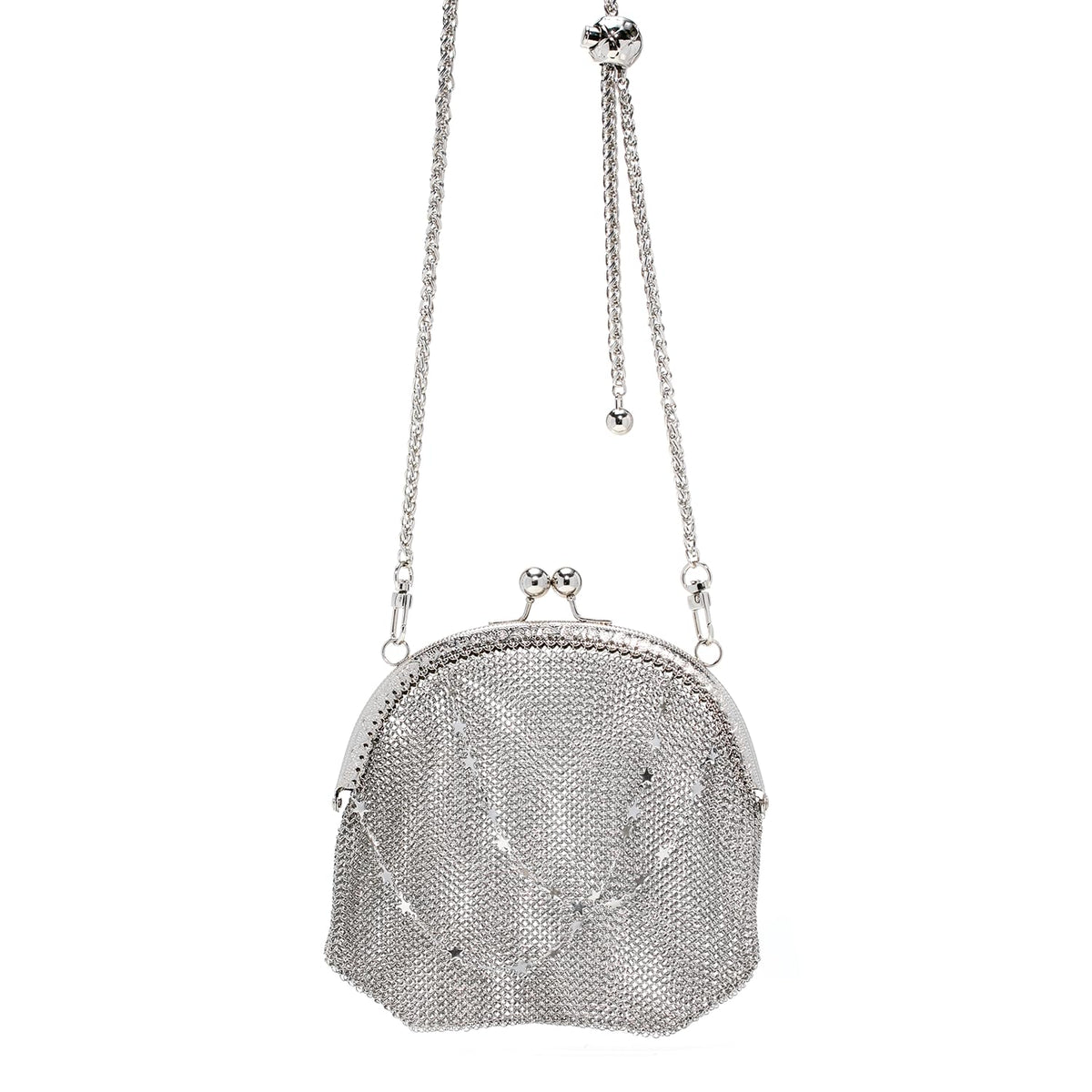 X-Chainmail Handmade Chainmail Purse | Stainless Steel Metal Mesh Bag Elegant Vintage Evening Handbag Fashion Party Clutch for Women