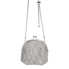 X-Chainmail Handmade Chainmail Purse | Stainless Steel Metal Mesh Bag Elegant Vintage Evening Handbag Fashion Party Clutch for Women