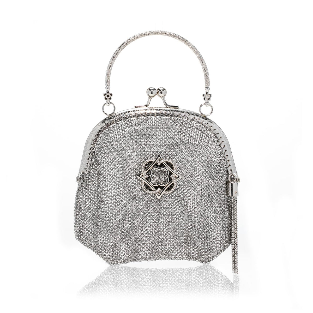 Glam Chainmail Purse – Sparkling Silver Metal Mesh Evening Handbag
