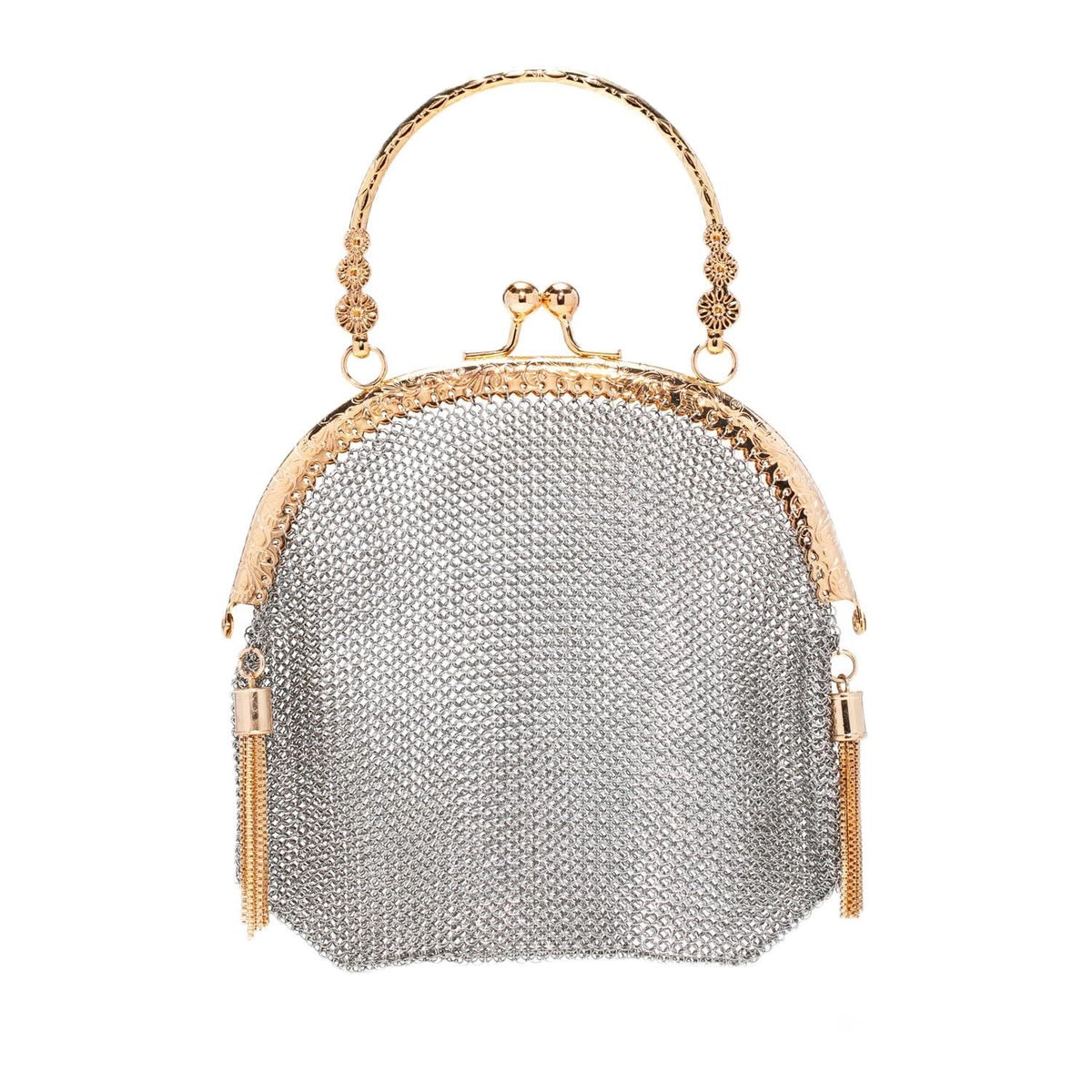 Modern Chainmail Mini Purse – Silver Metal Mesh Bag for Women’s Party, Wedding & Cosplay