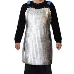Aluminium Chainmail Cut Resistant Apron Adjustable Shoulder Strap x-chainmail