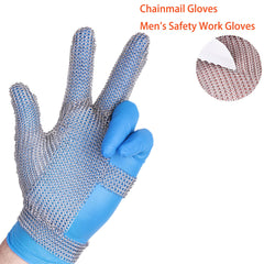 3 Fingers Chainmail Glove Stainless Steel Mesh Glove Cut Resistant Gloves Cut Proof x-chainmail