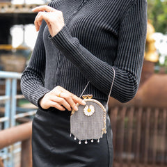 Chainmail Bag for Women – Stainless Steel Metal Mesh Evening Purse Handbag