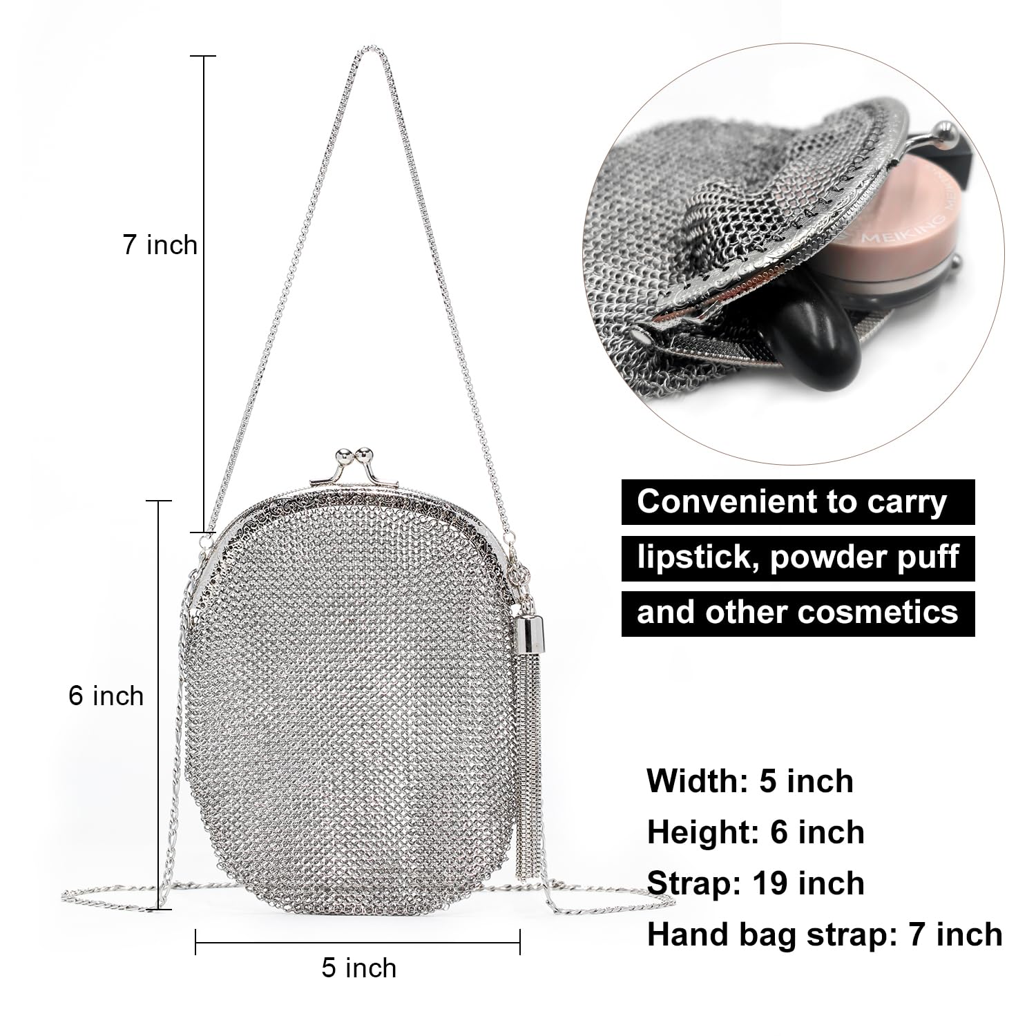 Metal Mesh Chainmail Bag – Durable Stainless Steel Evening Purse for Women