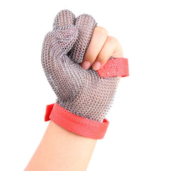 Stainless Steel Mesh Gloves for Cutting Chains Cut Proof Gloves Fabric Wristband