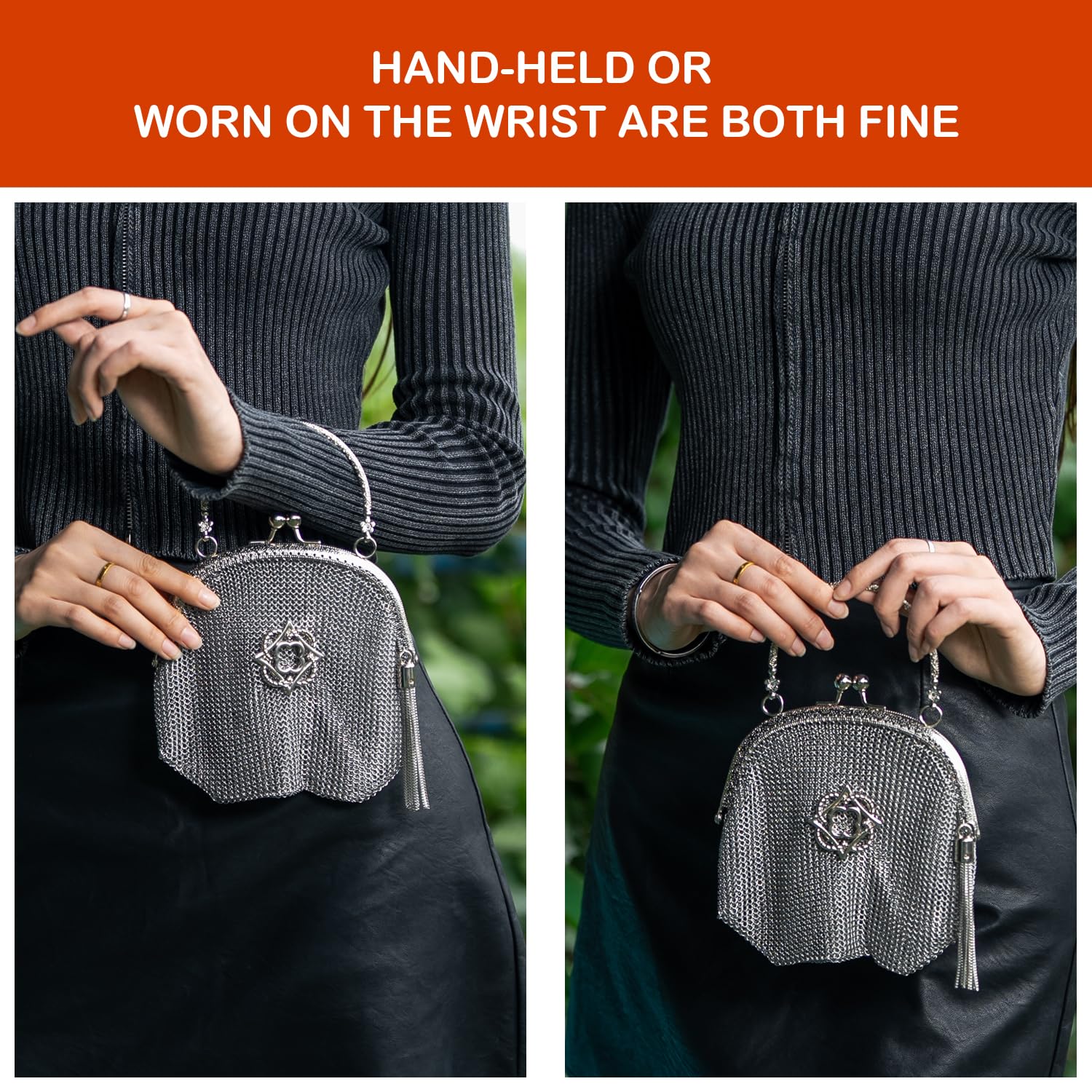 Glam Chainmail Purse – Sparkling Silver Metal Mesh Evening Handbag