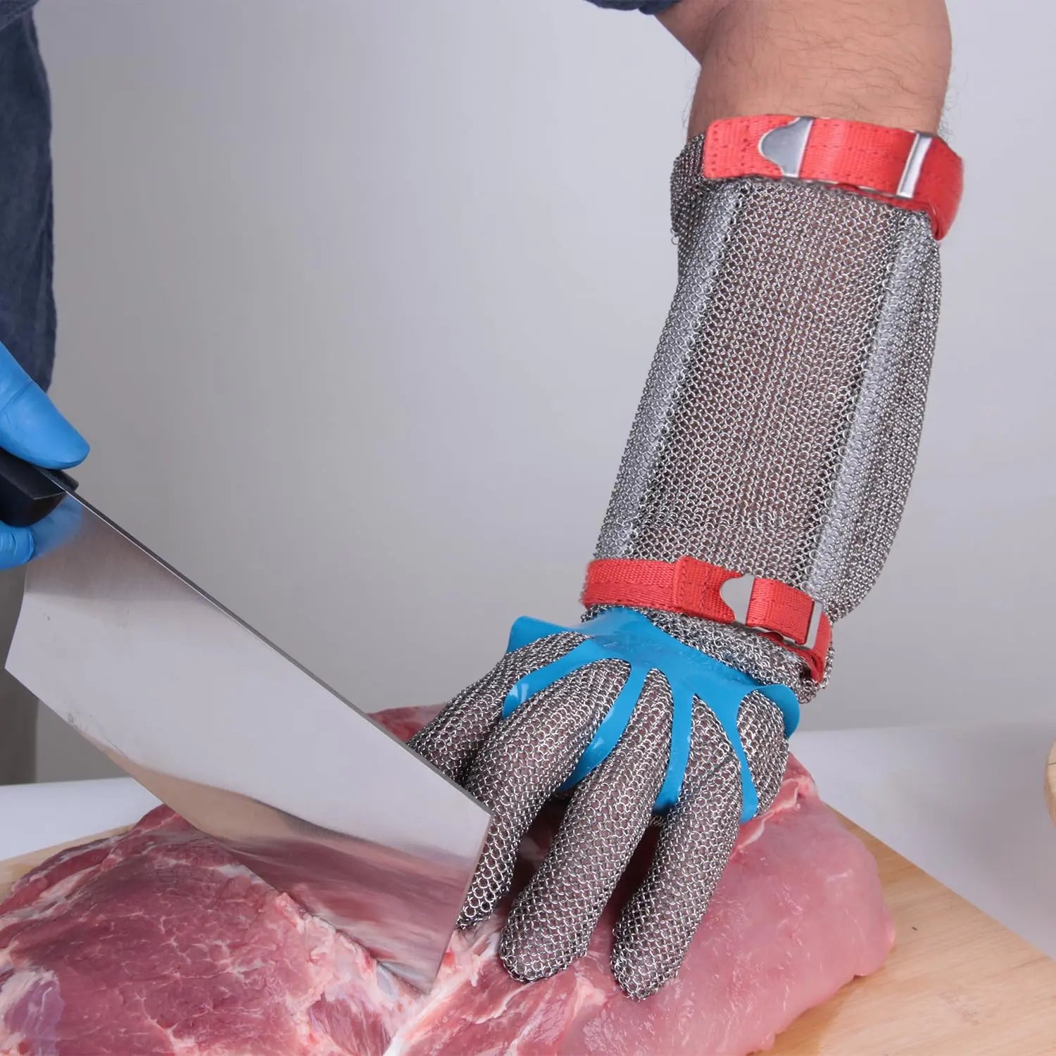 15CM Long Cut Resistant Stainless Steel Metal Mesh Chainmail Glove Butcher Glove x-chainmail