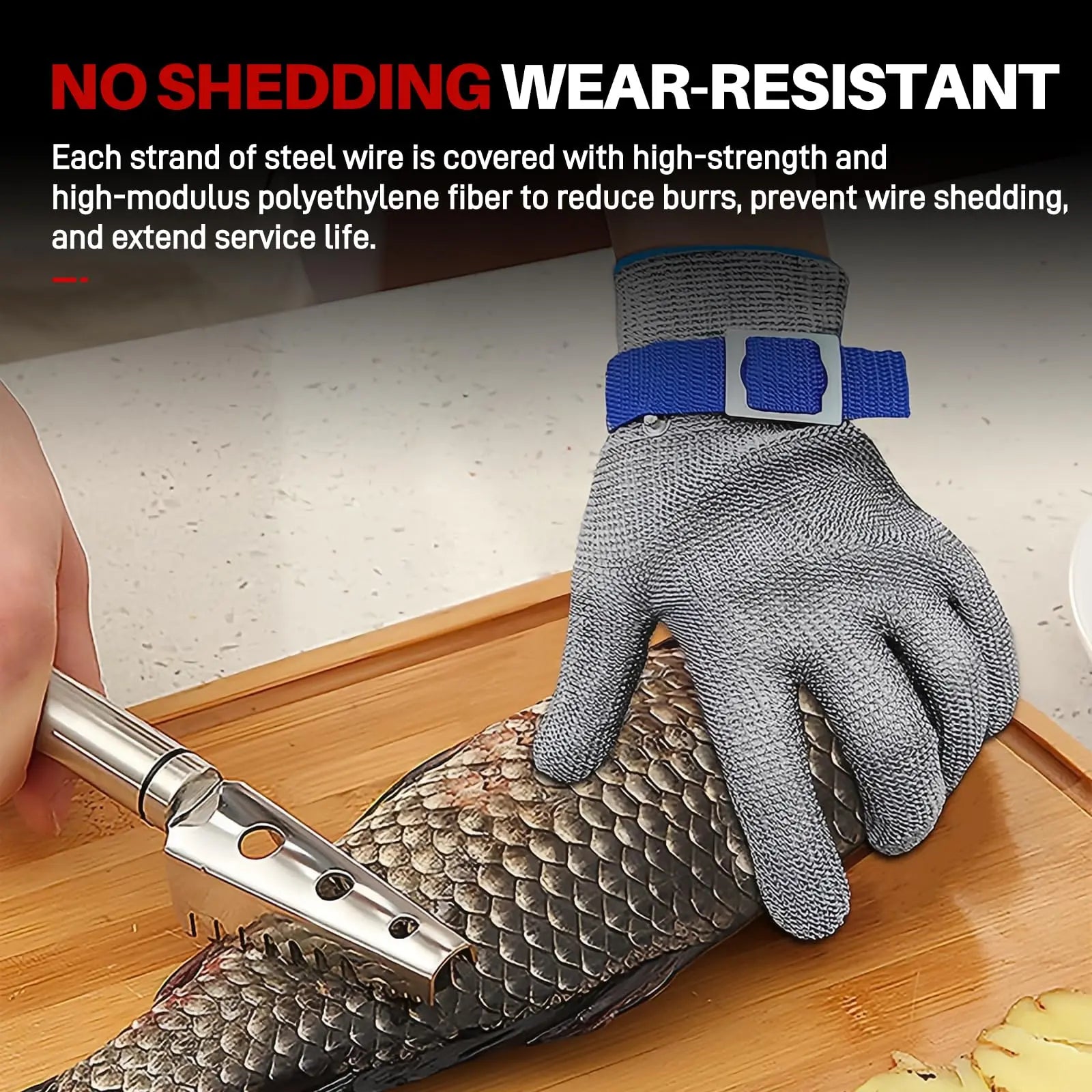 Cut Resistant Gloves cut resistant work gloves Food Grade Stainless Steel Glove ANSI A9 x-chainmail