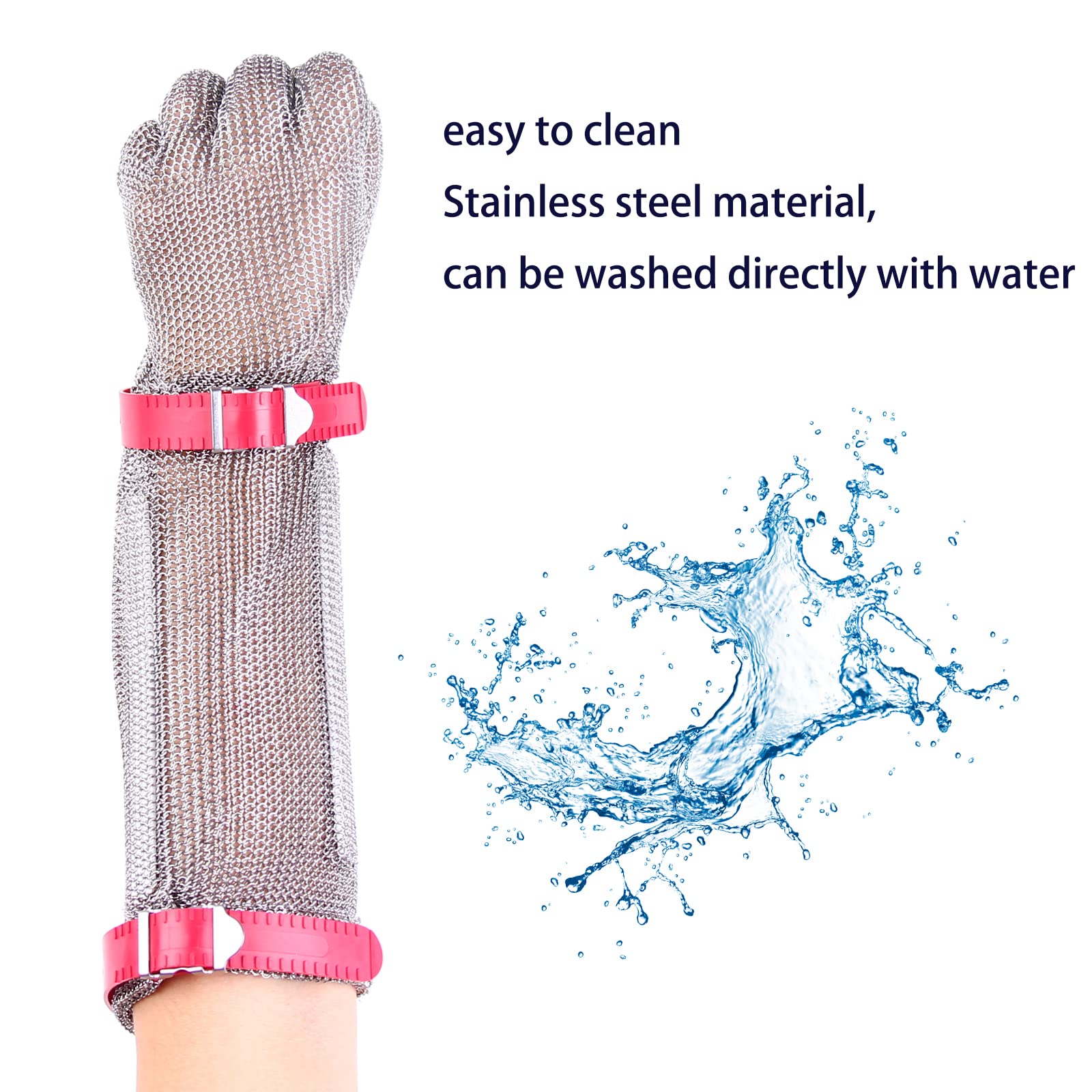 15cm Long Chainmail Glove Stainless Steel Mesh Gloves Highest Level Cut Resistant Gloves x-chainmail