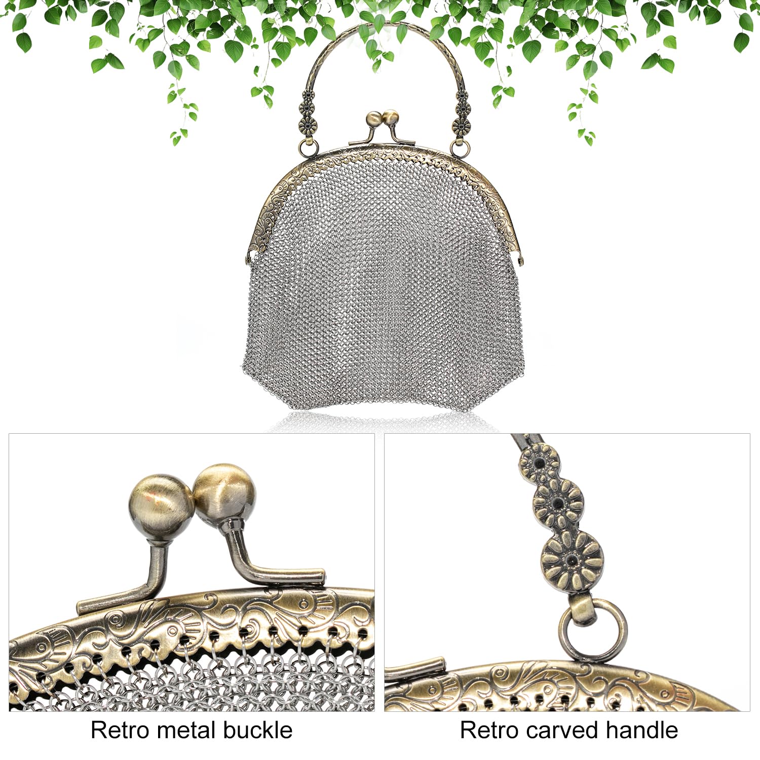 Fashion Chainmail Handbag – Stylish Metal Mesh Purse for Party & Daily Wear