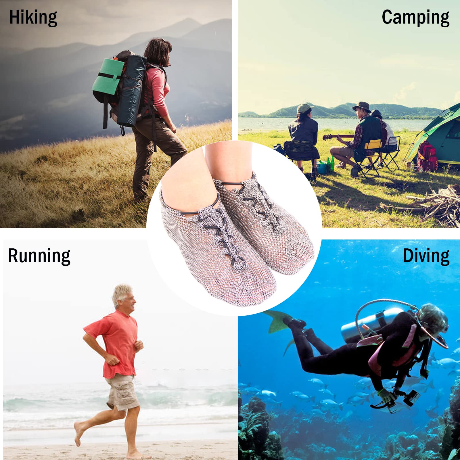 Chainmail Safety Shoes Stainless Steel Cut Resistant & Slip Resistant Footwear x-chainmail