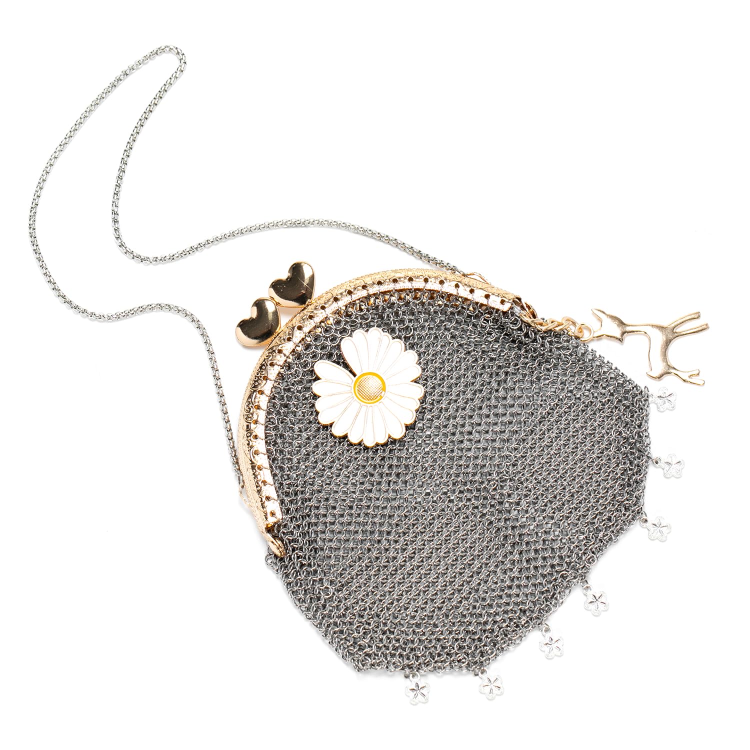 Chainmail Bag for Women – Stainless Steel Metal Mesh Evening Purse Handbag