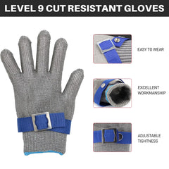 Cut Resistant Gloves cut resistant work gloves Food Grade Stainless Steel Glove ANSI A9 x-chainmail